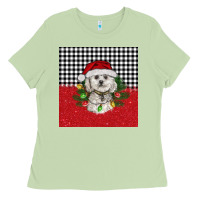 Matcha Christmas Bichon frise dog Ladies Tee - BarkalooDesign