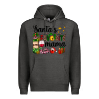 Charcoal Heather santa's favorite mama Premium Hoodie - AdoDesignShop