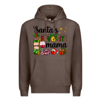 Coffee santa's favorite mama Premium Hoodie - AdoDesignShop