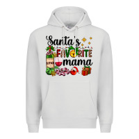 Dove Grey santa's favorite mama Premium Hoodie - AdoDesignShop