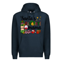 Navy santa's favorite mama Premium Hoodie - AdoDesignShop