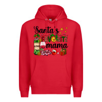 Red santa's favorite mama Premium Hoodie - AdoDesignShop