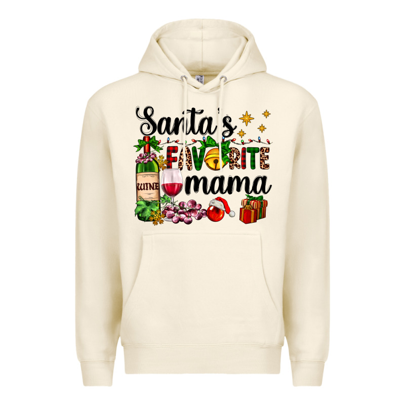 Santa's Favorite Mama Premium Hoodie by AdoDesignShop | Teevron