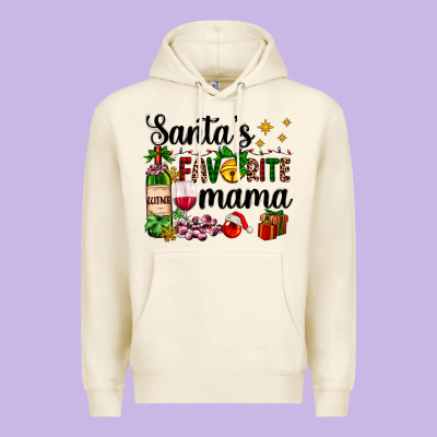 Santa's Favorite Mama Premium Hoodie Designed By Adodesignshop