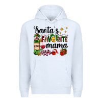 White santa's favorite mama Premium Hoodie - AdoDesignShop
