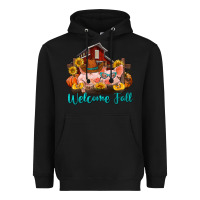 Black Welcome fall pigs Heavyweight Hoodie - RanaPortraitStore
