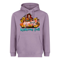 Lavender Welcome fall pigs Heavyweight Hoodie - RanaPortraitStore