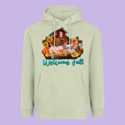 Heavyweight Hoodie Welcome fall pigs