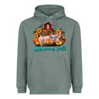 Sage Welcome fall pigs Heavyweight Hoodie - RanaPortraitStore