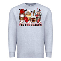 Heather Grey tis' the season baseball coffee cups Premium Sweatshirt - Zillion Design Studio