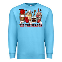 Ocean Blue tis' the season baseball coffee cups Premium Sweatshirt - Zillion Design Studio