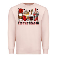 Pale Pink tis' the season baseball coffee cups Premium Sweatshirt - Zillion Design Studio