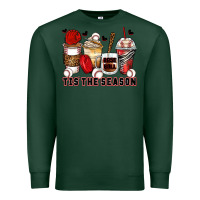 Sports Green tis' the season baseball coffee cups Premium Sweatshirt - Zillion Design Studio