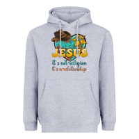 Heather Grey jesus it s not religion it s a relationship Heavyweight Hoodie - texasbilliewilder