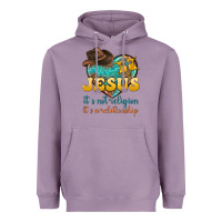 Lavender jesus it s not religion it s a relationship Heavyweight Hoodie - texasbilliewilder