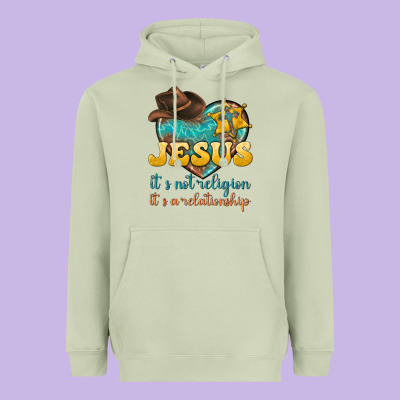 Jesus It S Not Religion It S A Relationship Heavyweight Hoodie Designed By Texasbilliewilder