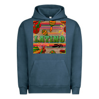 Pigment Midnight Navy latino seamless pattern Urban Hoodie - BundleAndBundleShop