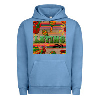 Pigment Pebble Blue latino seamless pattern Urban Hoodie - BundleAndBundleShop