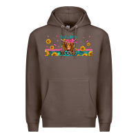 Coffee just a little moody long haired cow Premium Hoodie - Jasminsmagicworld