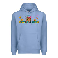 Colony Blue just a little moody long haired cow Premium Hoodie - Jasminsmagicworld
