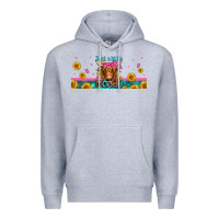 Heather Grey just a little moody long haired cow Premium Hoodie - Jasminsmagicworld