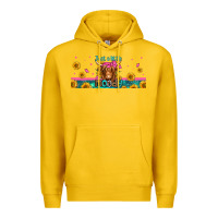 Lemon just a little moody long haired cow Premium Hoodie - Jasminsmagicworld