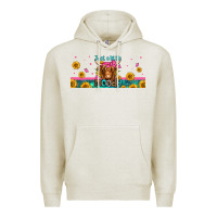 Oatmeal Heather just a little moody long haired cow Premium Hoodie - Jasminsmagicworld