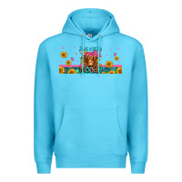 Ocean Blue just a little moody long haired cow Premium Hoodie - Jasminsmagicworld