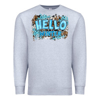 Heather Grey hello winter Premium Sweatshirt - RanaPortraitStore