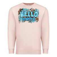 Pale Pink hello winter Premium Sweatshirt - RanaPortraitStore
