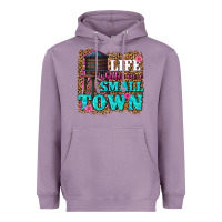 Lavender life is better in a small town Heavyweight Hoodie - texasbilliewilder
