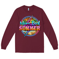 Burgundy mom bod summer Long Sleeve Tee - BarkalooDesign