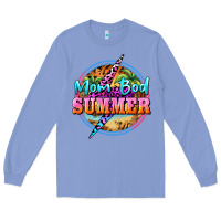 Colony Blue mom bod summer Long Sleeve Tee - BarkalooDesign