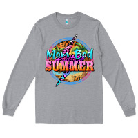 Heather Grey mom bod summer Long Sleeve Tee - BarkalooDesign