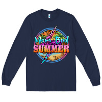 Navy mom bod summer Long Sleeve Tee - BarkalooDesign