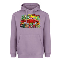 Lavender merry christmas truck Heavyweight Hoodie - Zillion Design Studio