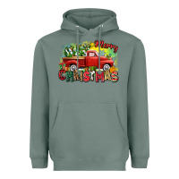 Sage merry christmas truck Heavyweight Hoodie - Zillion Design Studio