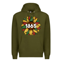 Army Green juneteenth 1865 sunflower Premium Hoodie - Artiststas