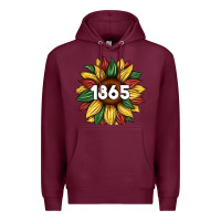 Burgundy juneteenth 1865 sunflower Premium Hoodie - Artiststas