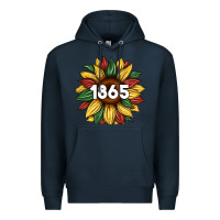 Navy juneteenth 1865 sunflower Premium Hoodie - Artiststas
