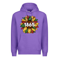 Purple juneteenth 1865 sunflower Premium Hoodie - Artiststas