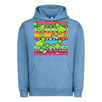 Pigment Pebble Blue margarita serape seamless pattern Urban Hoodie - BundleAndBundleShop