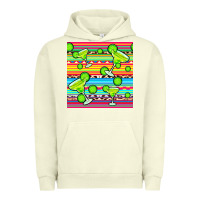 Pigment Pistachio margarita serape seamless pattern Urban Hoodie - BundleAndBundleShop