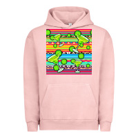 Pigment Salmon margarita serape seamless pattern Urban Hoodie - BundleAndBundleShop