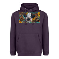 Plum Baby cow with sunflower and leopard Heavyweight Hoodie - RanaPortraitStore