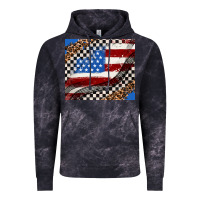 Cloud Black American flag and race flag Vintage Hoodie - AdoDesignShop