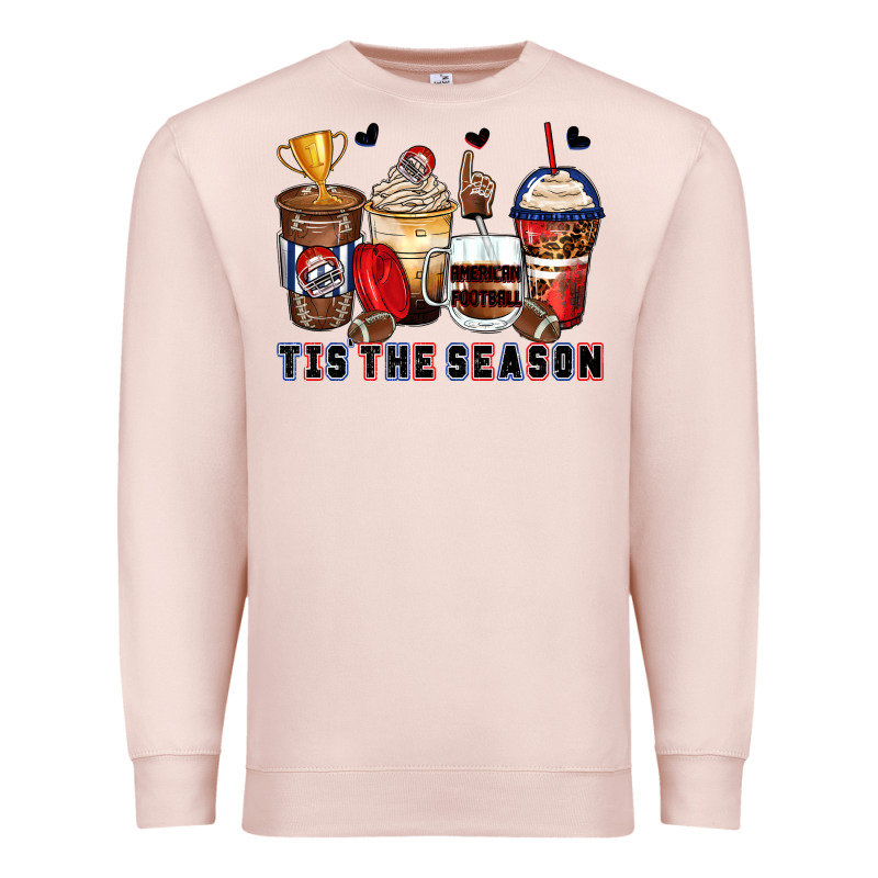 Tis' The Season American Football Coffee Cups Premium Sweatshirt by Zillion Design Studio | Teevron