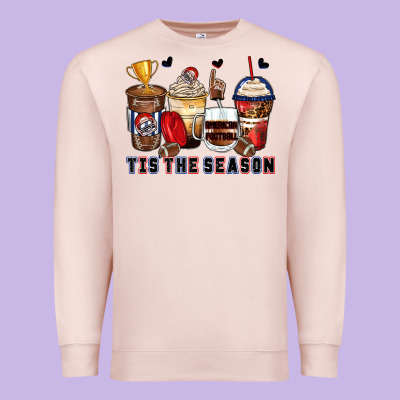 Tis' The Season American Football Coffee Cups Premium Sweatshirt Designed By Zillion Design Studio