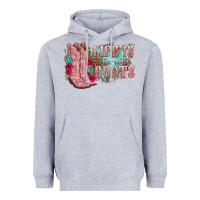 Heather Grey life is better in the boots Heavyweight Hoodie - texasbilliewilder