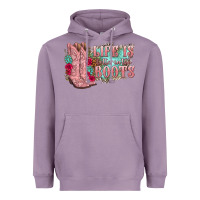 Lavender life is better in the boots Heavyweight Hoodie - texasbilliewilder